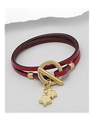 Leather Bracelet In White Base
