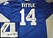 YA Tittle Autographed/Hand Signed Giants HOF Jersey