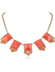 Kensie "Jewel Thief" Gold-Plated Stone Frontal Necklace, 20"