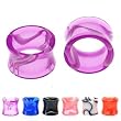 UV Swirling Marble Hollow Saddles - 1/2g - Purple - Sold As A Pair