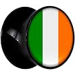 13mm Black Acrylic Ireland Flag Saddle Plug