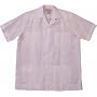 Men's Guayabera Shirt - Cool Mexican, Cuban Wedding and Cigar Clothing, 100% Irish Linen White-Pleated - Formal Pleating
