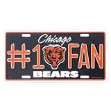 Chicago Bears #1 Fan Metal License Plate - 12