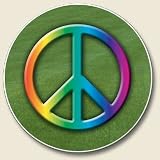 Tie-Dye PEACE Sign Symbol Auto Coaster - absorbant stone Coaster for Your Car cup holder