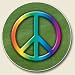 Kitchen & Housewares : Tie-Dye PEACE Sign Symbol Auto Coaster - absorbant stone Coaster for Your Car cup holder
