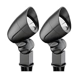 Malibu 2-Pack Low Voltage 1-Watt LED Metal Flood Lights, Textured Black #LL0851-2