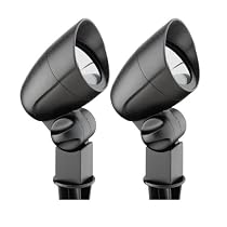 Intermatic LL0851-2 Malibu 2-Pack Low Voltage 1-Watt LED Metal Flood Lights, Textured Black