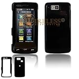 41t04vIOqQL. SL160  Solid Black Snap On Cover Hard Case Cell Phone Protector for LG Versa VX9600 VX 9600