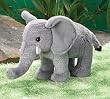 Gray Plush Standing Elephant Stuffed Animal Toy