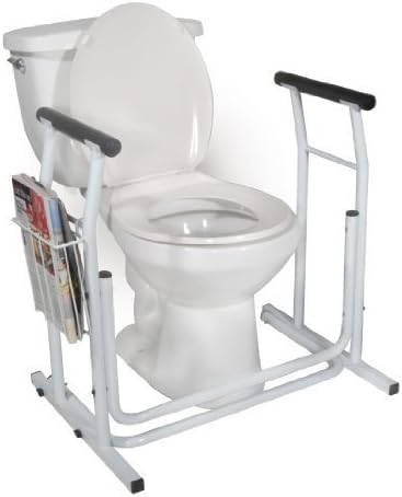Free standing around toilet - Drive Medical Stand Alone Toilet Safety Rail, White by HealBug