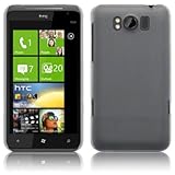 HTC TITAN RUBBERISED TRANSPARENT SNAP CASE - CLEAR, WITH QUBITS-BRANDED MIC ....