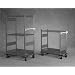 Equipto 4576 V-Grip 2-Shelf Wire Shelving Cart with Standard Duty Casters, 18 Gauge Steel, 500 lbs Capacity, 72" W x 42" H x 18" D, Smooth Office Gray