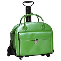 McKleinUSA GLEN ELLYN 94361 Green Leather Detachable-Wheeled Women's Case
