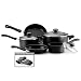 Farberware Superior 12-Piece Cookware Set, Black