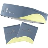 Ronhill Womens Headband & Wristband Set Pebble/Lemon One Size