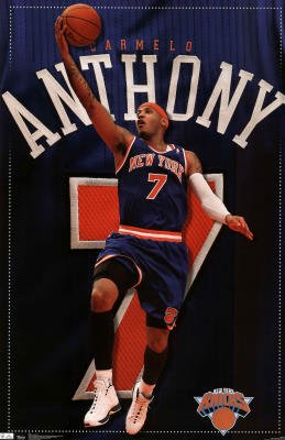 New York Knicks Carmelo Anthony Sports Poster Print - 22x34 Poster Print, 22x34