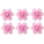 2" Dark Pink Mini Daisy Flower 6pc nylon hanging ceiling wall baby nursery room wedding decor