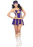 Leg Avenue 2 Piece Lakers Cheer Dress, Purple/Gold, Small/Medium