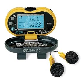 Pedometer and FM Radio - Color: Yellow
