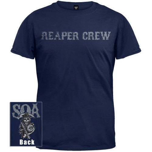 Sons of Anarchy Reaper Crew Layered Icons T-shirt (Black, Large)