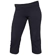 Boxercraft Black fold down waistband Spandex Yoga Capri -Great for exerise and workouts