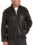 Weatherproof Men's Reversible Stand Collar Lamb Jacket, Black, Small