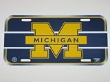 MICHIGAN WOLVERINES Officially Licensed Team Colored Logo Plastic LICENSE PLATE