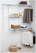Rubbermaid 3H11 Configurations 3 to 6 Foot Classic Custom Closet Kit, White