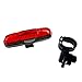 ieGeek Waterproof Bike Bicycle Rear Safety Flashing Light with 5 LEDs 3 Modes Color Red