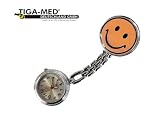 Schwesternuhr Krankenschwesteruhr Uhr Typ Smiley orange