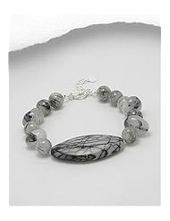 Zebra Stone Bracelet In Brass
