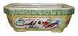 Chinese hand painted porcelain bonsai planter pot - traditional dragon and phoenix design (sm)