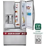 LG LFXS29766S French Door Refrigerator with 29 Cu. Ft. Capacity in Stainless Steel