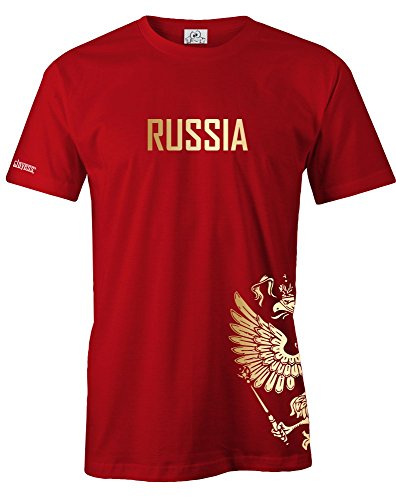 RUSSLAND – RUSSIA – EM 2012 – FANSHIRT – HERREN – T-SHIRT in Rot by Jayess Gr. L