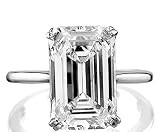 .30 CT J SI1 EMERALD DIAMOND SOLITAIRE 14K WHITE GOLD