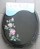 Soft Toilet Seat Rose Garden Black