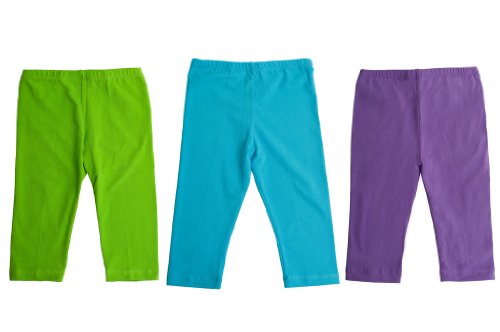Back From Bali Little Girls Cropped Capri Leggings Perfect Fit Cotton/Lycra