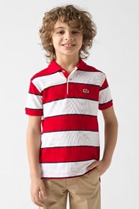 Boy's Short Sleeve Bold Stripe Pique Polo