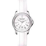 Victorinox Swiss Army Women039s OFFICER039S 241366 White Rubber Quartz Watch with White Dial on sale