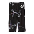 Toddlers Grandma Pants Hockey Pajama Pants - Black