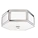 Nassau 1-Light Flush Mount - Polished Nickel Finish with Clear/Frosted Glass Shade