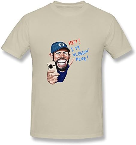 SHUNAN Men's Shay Carl Shaycarl Caricature T-shirt Size S Natural