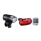 "Cat Eye Value Packs, includes cycling computer, headlight, and taillight."