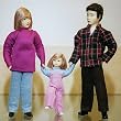 Erna Meyer Family of 3 Dolls Dollhouse Miniature