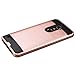 ZTE ZMax Pro Case, Brushed Design Hybrid, Slim Fit Polycarbonate and Silicone TPU Hard Cover with Stylus and Screen Protector - Rose Gold
