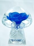 Murano Design Hand Blown Flower Mushroom art Glass Paperweight