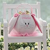 Personalized Girls Easter Basket - Pink Easter Bunny