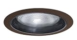 Elco Lighting ELM30BB 6" Line VoltaTrim with Metal Step Baffle Trim - Black