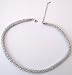 16" 7mm Silver Woven Cloth Choker Necklace with Adjustable Chain (1)