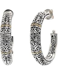 Balissima By Effy Collection Sterling Silver and 18k Yellow Gold Earrings